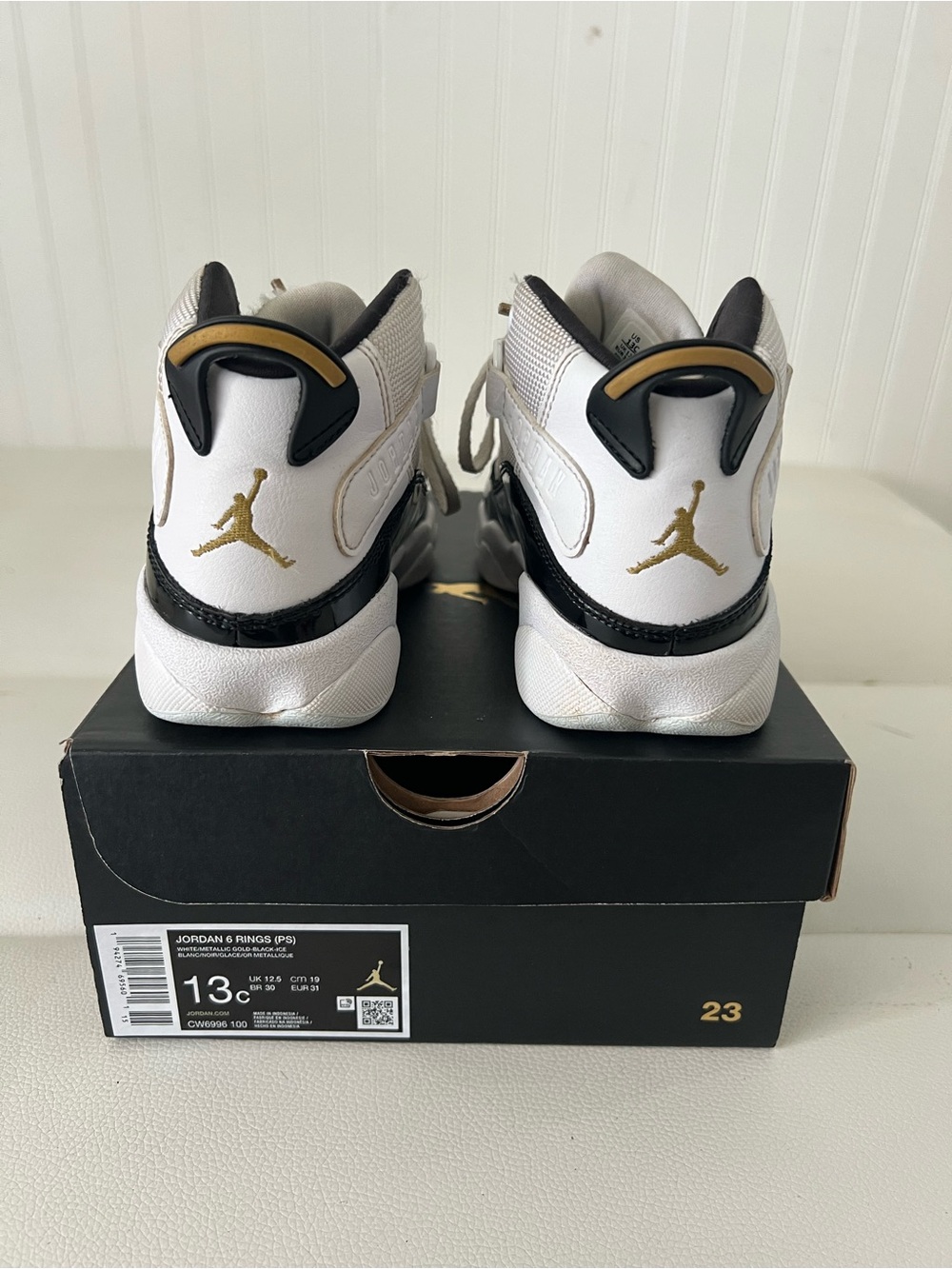 Air Jordan 6 rings size 13c - Picture 2 of 3